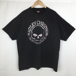 Harley-Davidson Skull T-Shirt Black Wisconsin Tee Mens Size 2XL Cotton Biker